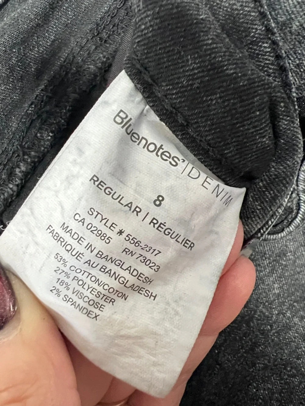 Bluenotes High-Rise Washed Black Mom Jeans - Picture 3 of 4